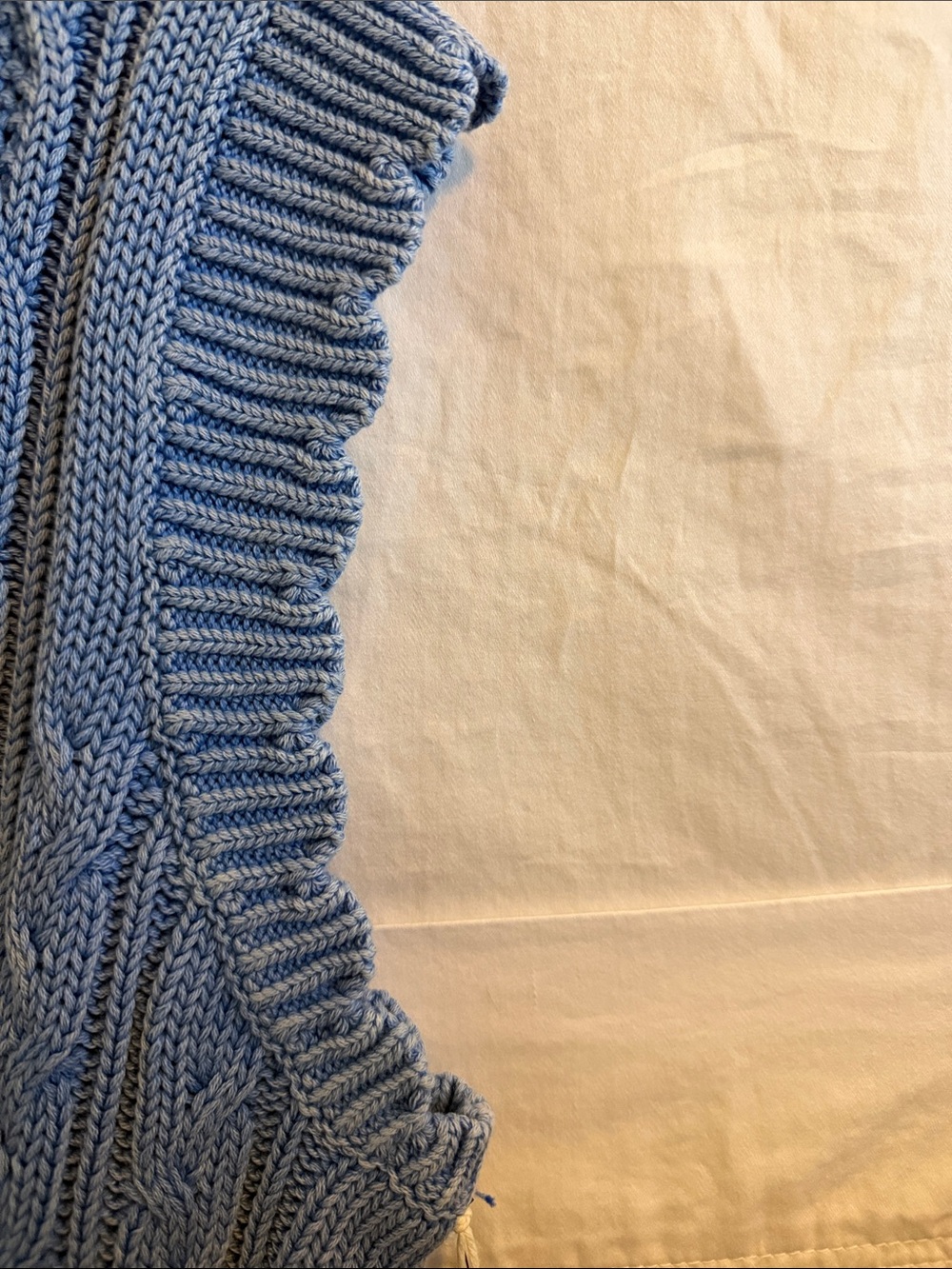 Free Assembly Women's Cable-Knit Sleeveless Sweater - Light Blue - Picture 5 of 7